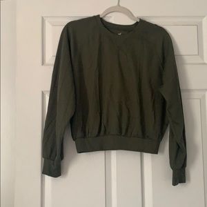 green crew neck